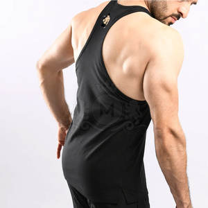 Venta al por mayor camiseta sin mangas ropa de entrenamiento hombres camiseta sin mangas con logotipo personalizado para hombres cuello redondo sin mangas hombres camiseta sin mangas - Product Image 2