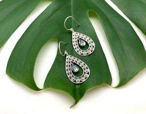 Boucles d'oreilles classiques faites à la main 925 bijoux en argent massif pour femmes 925 argent Sterling bleu topaze pierres précieuses Boho Style boucles d'oreilles cadeau - Product Image 5
