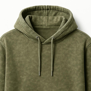 Sweat à capuche délavé à l'acide pour homme, 100% coton, coupe classique, poids lourd, écologique, imperméable, de luxe, prix de gros, faible MOQ - Product Image 6