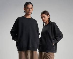 เสื้อฮู้ดปักลายสำหรับทุกเพศเสื้อสเวตเชิ้ตคอขนแกะผ้าฝ้าย100% สีทึบกันลมกันหนาวปรับแต่งโลโก้ได้ - Product Image 2