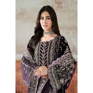 Ensemble de costumes formels pour femmes Aneelas, velours brodé, modèle VT-01 TC-1438 - Product Image 3