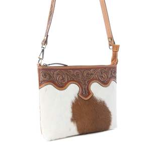 Bolso de Mano de Cuero Genuino Hecho a Mano, Diseño Bohemio, Estilo Nacional, Vintage, con Estampados de Animales y Cierre de Cremallera, Alta Demanda - Product Image 2