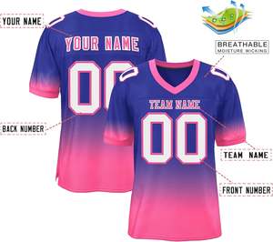 Ropa de calle, camisetas de fútbol americano, ropa deportiva urbana, ropa de discoteca, secado rápido, transpirable, malla de poliéster, sublimación, nombre del logotipo del equipo - Product Image 6