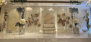 กรอบ3D งานแต่งงานแบบฟิวชั่นเวทีมีสไตล์สำหรับงานแต่งงานแบบ USA หรูหราตกแต่งเวทีพร้อมกรอบ3D - Product Image 5