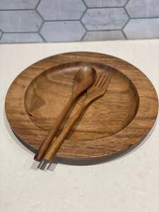 Platos de madera de alta calidad para vajilla, gran oferta, plato de cena para servir comida, platos de madera de acacia - Product Image 5