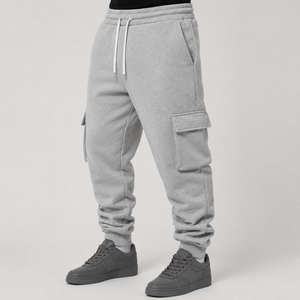 Pantalones Deportivos Cargo Personalizados de 350 GSM, Transpirables, con Forro Polar Cepillado, 80% Algodón, 20% Poliéster, Peso Medio, Multibolsillos, Estilo Urbano para Hombre - Product Image 5