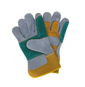 Guantes óptimos de seguridad para las manos Guantes de trabajo de cuero dividido de piel de vaca resistente de alto rendimiento para industrias - Product Image 3