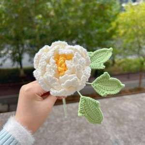 Flores de Peonía Tejidas a Crochet, Adornos Hechos a Mano, Regalos Decorativos, Para Regalar a Amigos, Arreglos Florales, Flores Tejidas - Product Image 2