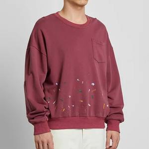 Nouveau design 2025 100% coton sweat-shirt à logo personnalisé pour hommes motif solide vêtements d'hiver bas quantité minimale de commande Production rapide - Product Image 4