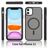 Coque de protection antichoc de luxe avec support magnétique pour appareil photo en TPU+Acrylique, finition givrée, toucher doux et couleurs vives