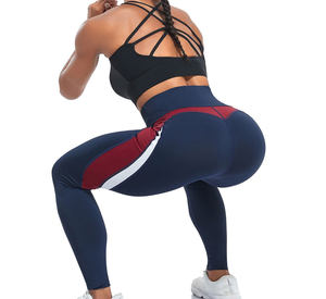 Leggings de sport pour femmes à la cheville, vente chaude, personnalisés, tissu respirant en élasthanne/nylon de haute qualité, taille haute, uni - Product Image 3