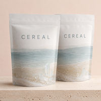 Sachet Doypack à Fermeture Éclair Imprimé Numérique à Faible MOQ pour Céréales de Petit-Déjeuner, Lait et Aliments pour Animaux, Résistant à l'Humidité, Qualité Alimentaire
