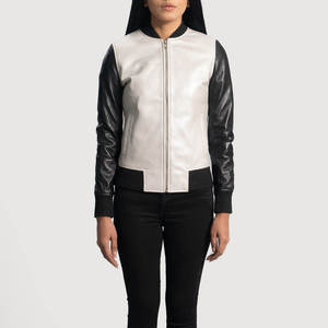 Vêtements décontractés à manches longues veste en cuir pour femmes fermeture éclair look élégant tenue tendance vêtements de rue dames vestes en cuir bas prix - Product Image 1