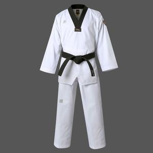 Vêtement de sport de Taekwondo respirant à séchage rapide 100% coton pour l'entraînement des adultes, vêtements d'arts martiaux avec logo frontal - Product Image 4