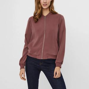 Chaqueta Bomber Acolchada de Lona 100% Algodón Personalizada para Mujer, Cuello Redondo, Estampado Crudo, Estilo Casual de Invierno - Product Image 1