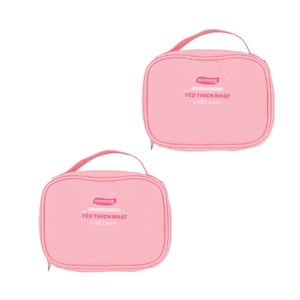 Superventas OEM/ODM personalizado para bolsa de cosméticos de cuero Simili cierre de cremallera de moda fácil de limpiar 20x13x7 Uso diario de maquillaje - Product Image 4
