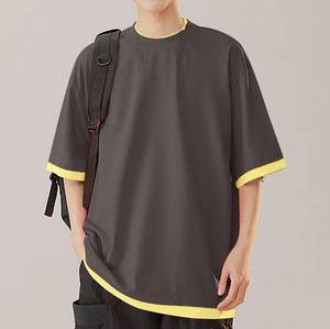 Camiseta de Hombre de Diseño Personalizado, Lavado Ácido, 100% Algodón, Tejido de Estambre, Casual, Talla Grande, Holgada, Estilo Urbano, Transpirable, con Serigrafía Frontal - Product Image 3