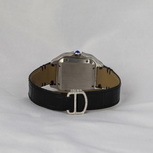 Montre de luxe pour hommes VVS Moissanite, carré, bande noire, style hip-hop glacé pour les rappeurs indiens - Product Image 3