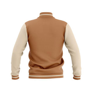 Veste bomber unisexe personnalisée, écologique, coupe-vent, respirante, ample, streetwear, col rond, patchwork uni - Product Image 5