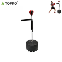 TOPKO Sac de boxe Équipement de boxe Entraînement professionnel Sac de boxe réglable avec support