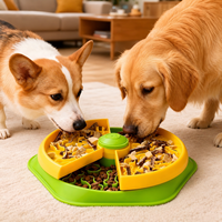Bol interactif pour animaux de compagnie en plastique ABS durable, rotatif, à alimentation lente, pour chat et chien, distributeur de friandises
