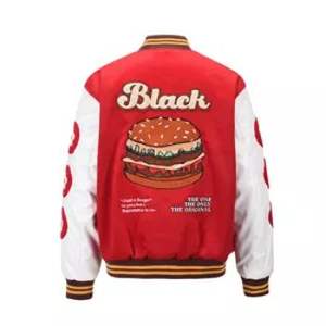 Chaqueta Bomber de béisbol Varsity Letterman para hombre, hecha de mangas de cuero y cuerpo de lana, chaqueta Varsity - Product Image 4