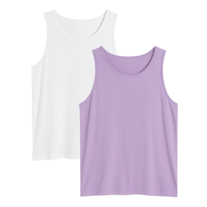 เสื้อกล้ามผู้ชายผ้าคอตตอนผ้าคอตตอนผ้าเจอร์ซีย์แขนกุดทรงตรงตัดขอบสำหรับใส่วิ่ง - Product Image 1