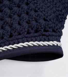 Bonnet d'oreille de cheval en crochet léger, voile anti-mouches respirant, équipement équestre lavable, conçu pour le confort et la protection contre les mouches - Product Image 3