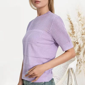 T-shirts pour femmes de haute qualité, vente en gros de chemises pour femmes, manches courtes, mode unisexe, t-shirts à col rond - Product Image 3