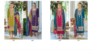 ชุดสูท salwar ผ้าไหม Chinon แบบพรีเมี่ยมและทันสมัยทันสมัย - Product Image 6