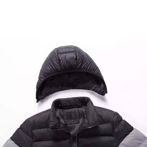 Chaqueta acolchada de estilo callejero para hombre, nueva moda, diseño impermeable de burbujas, tela de lona de Color de bloque de nailon de poliéster 100% - Product Image 6