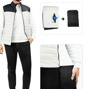 เสื้อกั๊กแจ็กเก็ตขนเป็ดแบบลำลองของผู้ชายเสื้อขนสัตว์ระบายอากาศได้ดีมีซิปกันลมสำหรับฤดูหนาว - Product Image 6