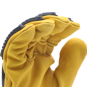 ENTE SAFETY Gants de travail en cuir de vachette orange pour conducteur d'hiver avec manchette tricotée Style uni en vrac pour une utilisation quotidienne en extérieur - Product Image 3