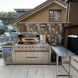 NUEVA COLECCIÓN: Muebles de Cocina Modulares para Exteriores de Acero Inoxidable Ecológicos con Fregadero, Grifo, Refrigerador y Puerta de Horno - Product Image 3