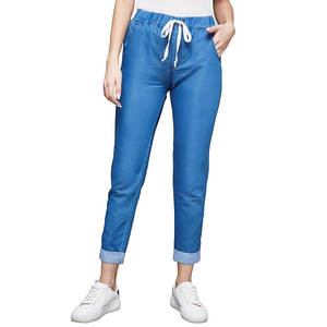 Conception de logo personnalisée, pantalon en jean pour femmes à séchage rapide, vêtements décontractés, pantalon en jean pour femmes de haute qualité - Product Image 1