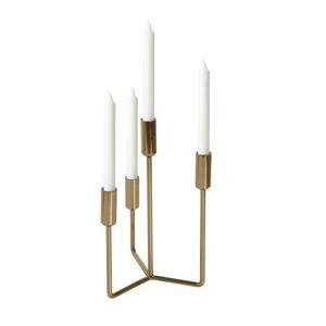 Elegante portavelas negro mate, jarrón de cilindro de oro decorativo para el hogar, bodas asiáticas, Navidad, India - Product Image 3