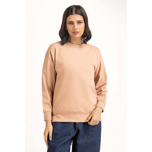 Sudadera de Punto de Corte Regular WM-SWS-WS25-102, Sudadera Informal para Mujer, Suave y Transpirable, 100% Algodón, Bordada, Otoño Invierno, OEM - Product Image 3