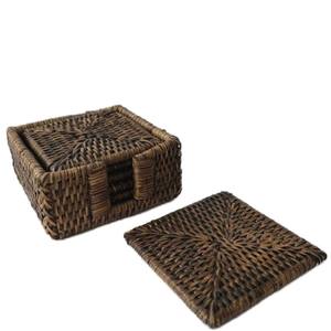 Source Set de dessous de verre en rotin naturel avec couvercle Napperons pour table Vente en gros Personnalisé Naturel Tissé Jute Napperons Chaleur - Product Image 3