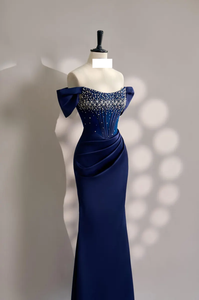 Demoiselle d'honneur moderne européen luxe Style robe de bal robe de mariée dames nouvelles perles élégantes perlées paillettes dentelle Tulle parole longueur - Product Image 5