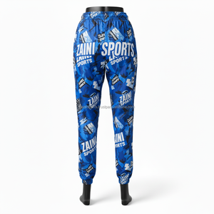 กางเกงกันลมสำหรับผู้หญิงกางเกงกันลมพิมพ์ลายพรางสีฟ้าผ้าโพลีเอสเตอร์พรีเมียมพร้อมพิมพ์โลโก้ที่กำหนดเองได้น้ำหนักเบากางเกงกันลม - Product Image 2