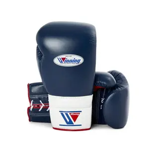 Gants de boxe professionnels rouges Marques célèbres Winning boxing 100% Cuir de vache noir Cuir artificiel 2024 vendeur chaud