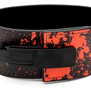 Anime Levantamiento de pesas Cinturón de palanca de cuero 10cm de ancho Heavy Duty 13mm Cinturón de entrenamiento grueso - Product Image 2