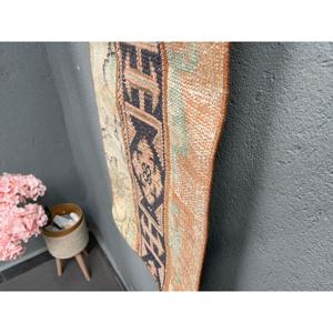 พรมวินเทจตุรกี ขนาด 1.5x4.1 ฟุต สีส้มลายอิคัต - Product Image 3