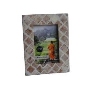 Cadre photo rond classique personnalisable en incrustation d'os pour la décoration de la maison, de l'hôtel et du salon en Inde - Product Image 3