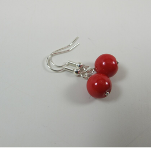 Chunky Red Beaded <b>Statement</b> Red <b>Necklace</b> Double Strand Red Glass Pearl Handmade Alexandrite Birthstone <b>Necklace</b> - Product Image 2