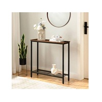 Tables consoles en métal doré d'inspiration antique élégantes avec des solutions de rangement fonctionnelles pour les chambres à coucher et les entrées
