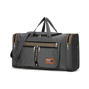 Sac de voyage grande capacité, portable, pour extérieur, avec fermeture éclair pratique, pliable, en polyester Oxford, style sport, sac à main - Product Image 5
