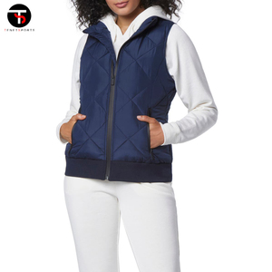 เสื้อกั๊กขนเป็ดของผู้หญิงระบายอากาศได้ดีเสื้อไนลอนโพลีเอสเตอร์แขนกุดทำจากผ้าคอตตอนสำหรับฤดูหนาว - Product Image 5