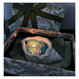 Vela de Concha Marina Hecha a Mano con Aroma Oceánico, Ideal para Regalo de Boda y Decoración del Hogar - Product Image 2