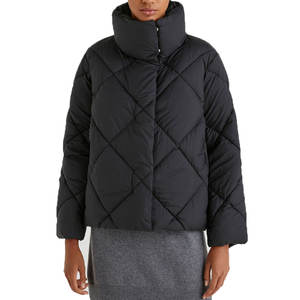 Nueva chaqueta acolchada de moda para mujer, ropa informal transpirable, suministro al por mayor de Color sólido, chaqueta acolchada - Product Image 1